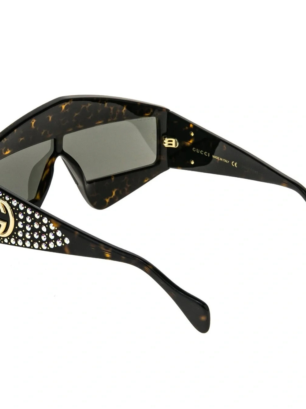 Y2K Gucci Rhinestone Shield Sunglasses